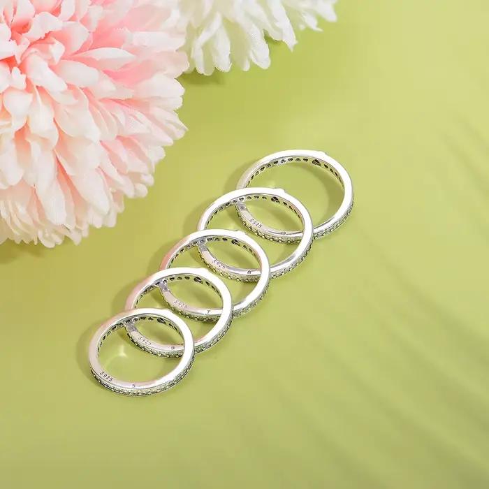 Bague européenne scintillante en argent Sterling AAA CZ S925, cœur rouge, pour femmes, fête d'annive