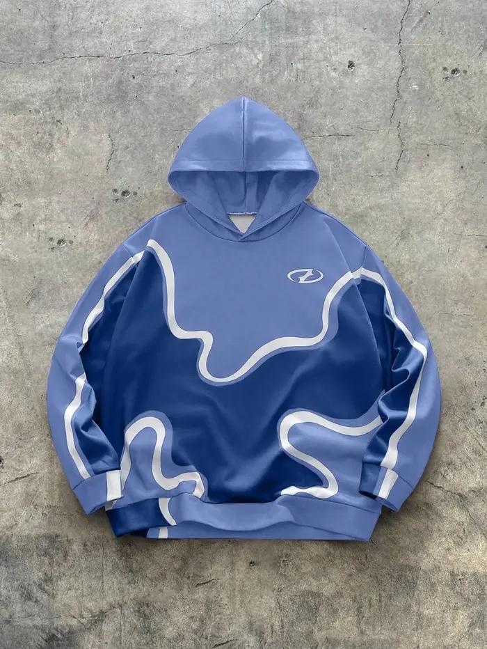 Le nouveau sweat-shirt à capuche pour hommes pour le printemps et l'automne 2025 présente un motif 3