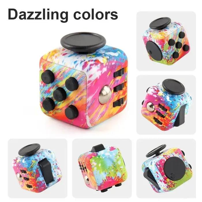 Dés de décompression Fidget de couleur unie, pour libérer le Stress, l'autisme, l'anxiété, soulager