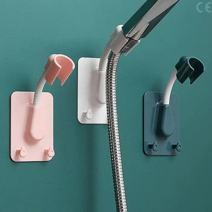 Support de douche sans poinçonnage avec tête réglable et auvent en forme de Lotus pour enfants, installation facile et mur fixe, cadeau domestique ludique et relaxant pour la salle de bain