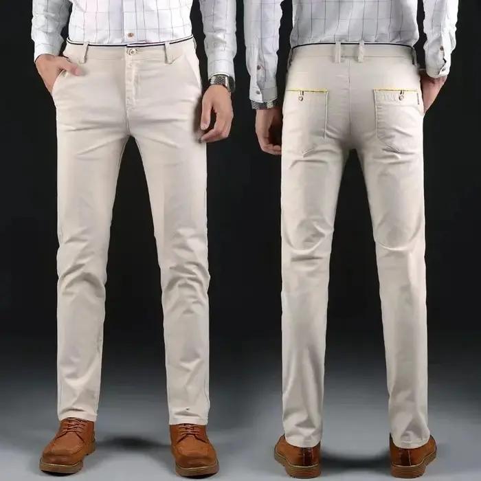 6 couleurs mode hommes coupe ajustée pantalons décontractés Style coréen affaires travail pantalon t
