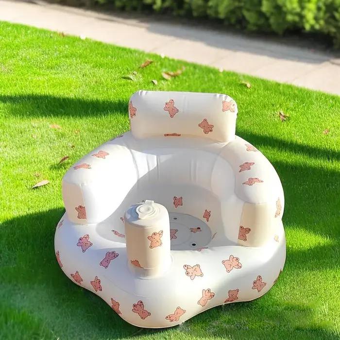 Siège Gonflable pour Bébés Apprendre à S'Asseoir 3 à 36 Mois Design Innovant Pompe Intégrée Portable Occasions Spéciales