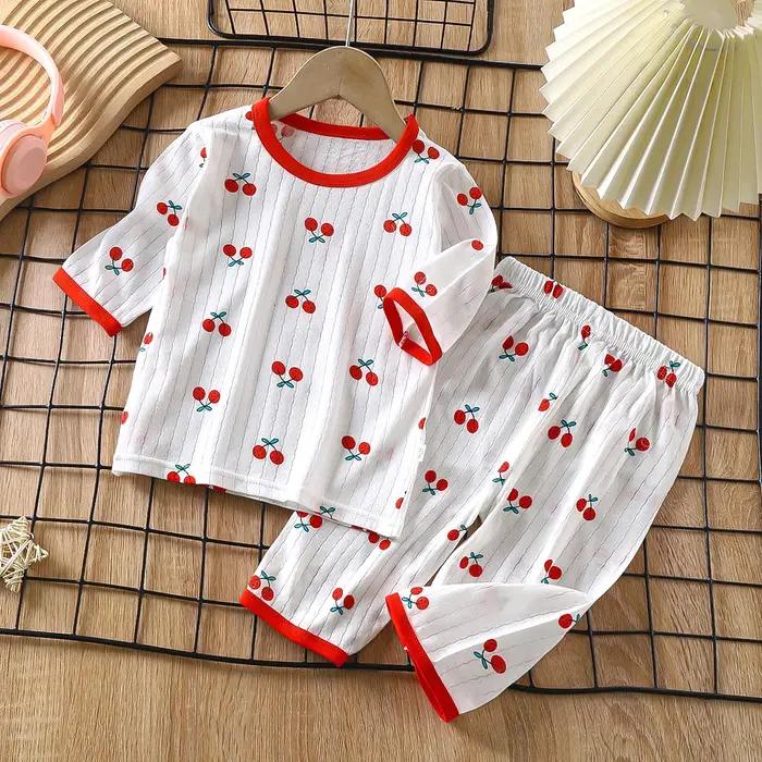 Ensemble pyjama en coton pour bébé, manches longues, vêtements de nuit pour bébé, dessin animé, vête