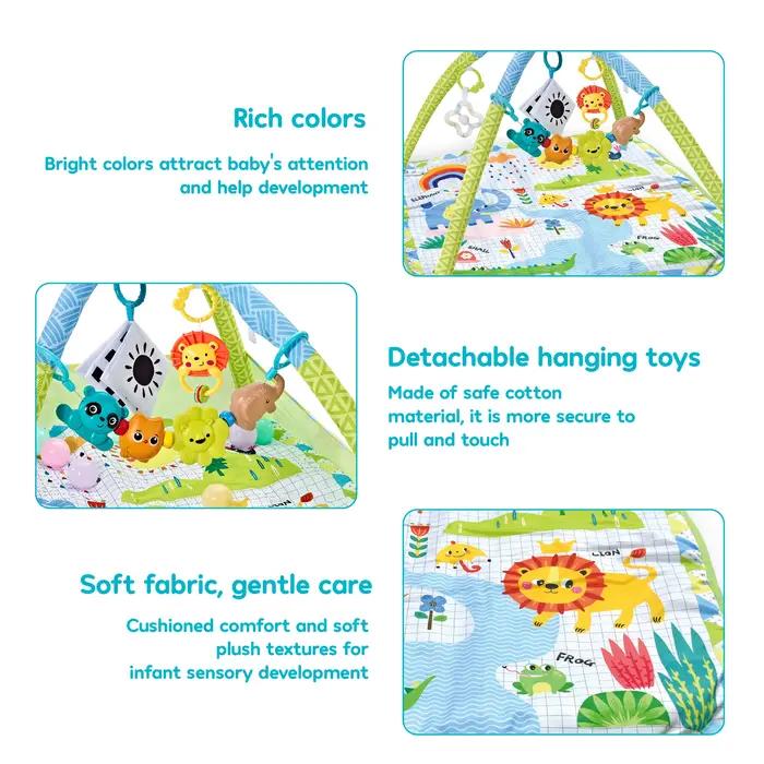 Cadre de Fitness multifonctionnel pour bébé, tapis de jeu pour bébé, couverture de jeu rampant, supp