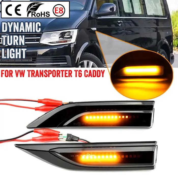 Marqueur latéral LED séquentiel dynamique 2x, clignotant et indicateur répéteur pour VW Transporter