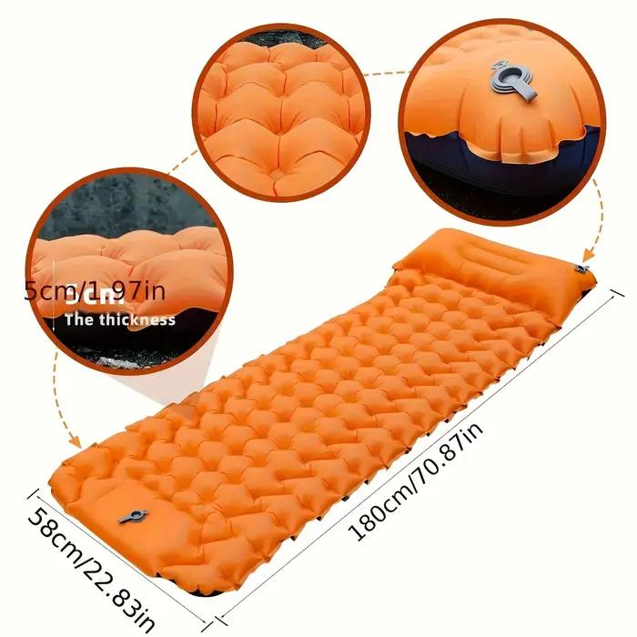 Matelas gonflable de couchage extérieur avec oreillers pour camping randonnée trekking et tapis de voyage ultralégers occasions spéciales