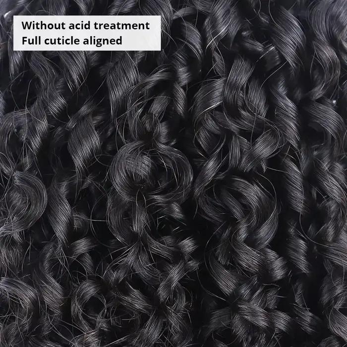 Extensions de cheveux humains bouclés crépus 15A Pixie Curls, lots de 3/4, cheveux vierges bruts bou