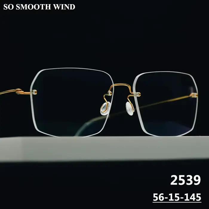 Danemark marque sans monture lunettes cadre ultraléger sans vis hommes affaires lunettes carrées fem