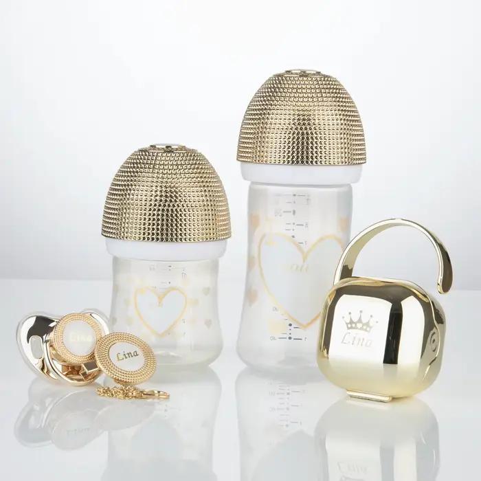 Miyocar – joli ensemble de tétines et biberons pour bébé de 0 à 6 mois, luxueux et personnalisé avec