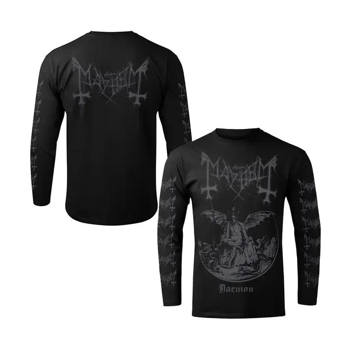 Vente chaude métal noir MAYHEM groupe street rock américain rétro 3D imprimé T-shirt hommes à manche