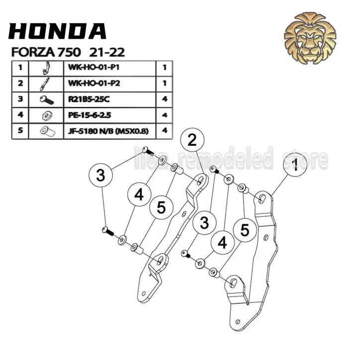 Support de levage de pare-brise, accessoires de moto, HONDA FORZA750 FORZA 750 2021 2022
