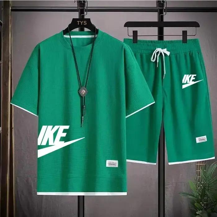 Ensemble de vêtements de sport pour hommes, tendance, décontracté et à la mode, t-shirt à manches co