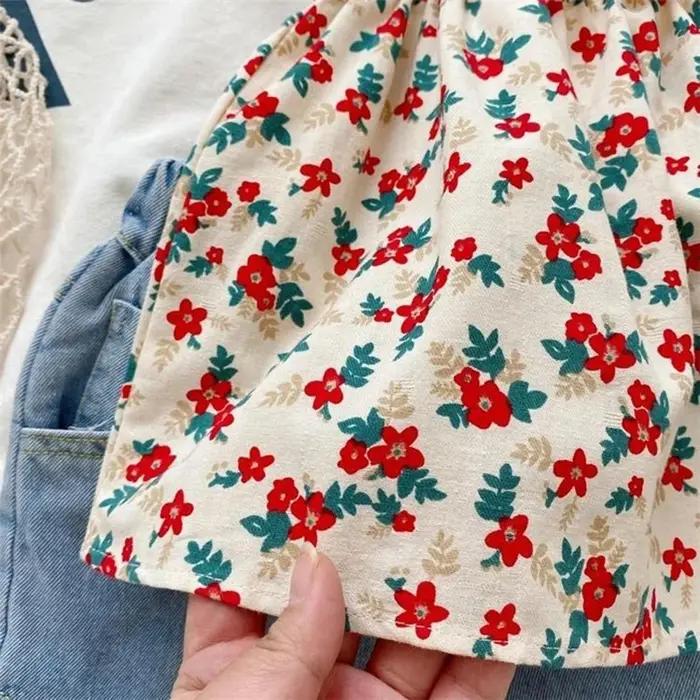 Ensemble de tenues d'été pour filles, vêtements décontractés pour enfants, jupe à bretelles fragment