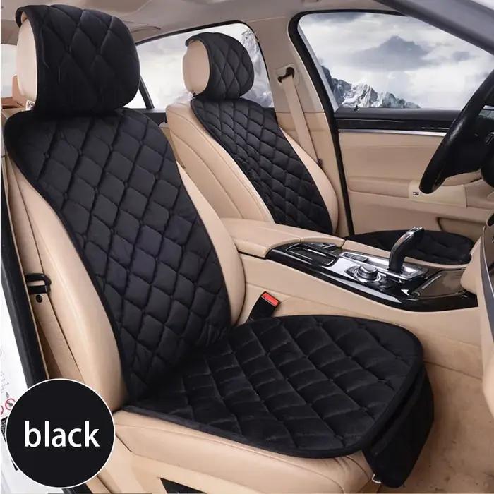 SEAMETAL housse de siège de voiture rose pour femmes en peluche douce coussin de siège de véhicule p
