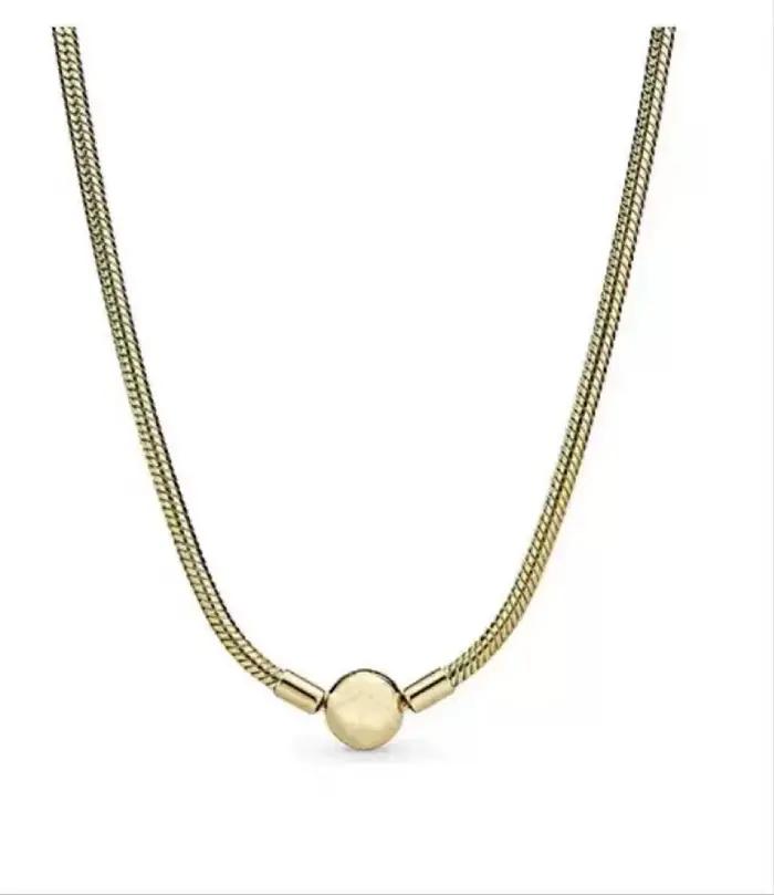 Collier en argent sterling 925 classique, très vendu, avec pendentif cœur rond et chaîne serpent, bi
