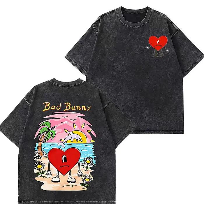 T-shirts décontractés en coton pour hommes et femmes, style vintage délavé, merch DTMF, collection D
