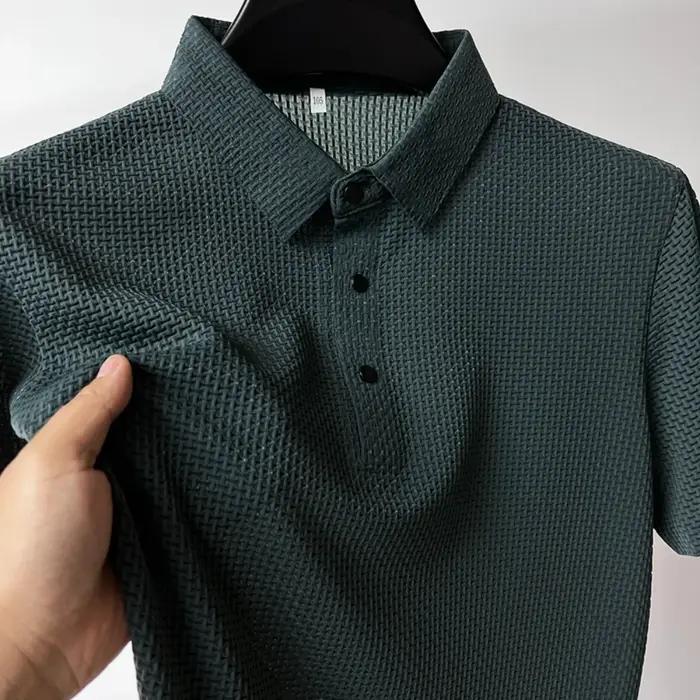 【Haute qualité】 M-4XL été nouveau T-shirt à manches courtes pour hommes POLO frais et respirant affa
