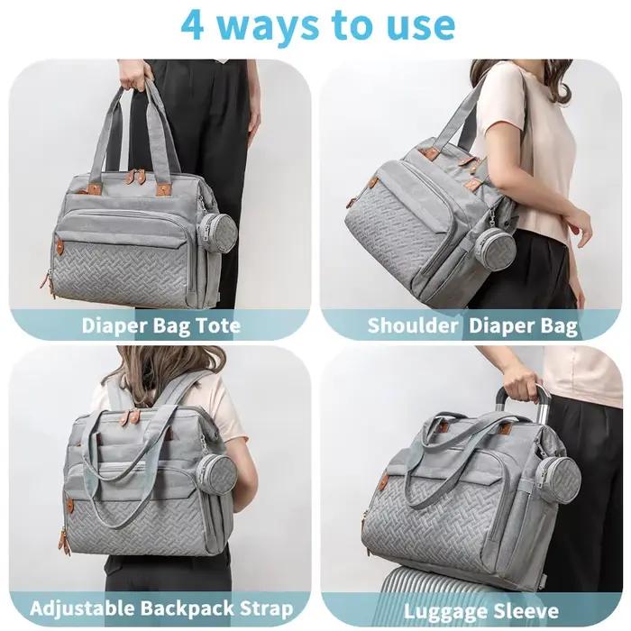 Sac à langer grande capacité multifonctionnel pour bébé, sac à dos de voyage pour couches, sacs de m