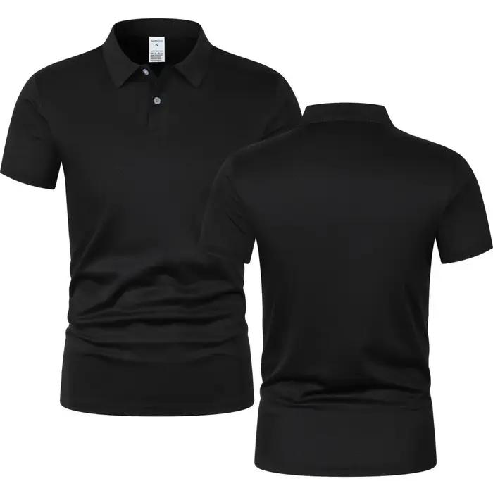 T-shirt à manches courtes et col pour homme, Polo décontracté, couleur unie, tendance, respirant, am