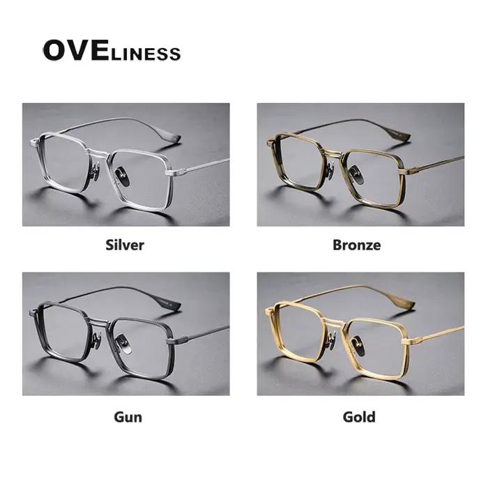 Mode pur titane lunettes cadre hommes femmes marque Design ultraléger montures de lunettes haute qua