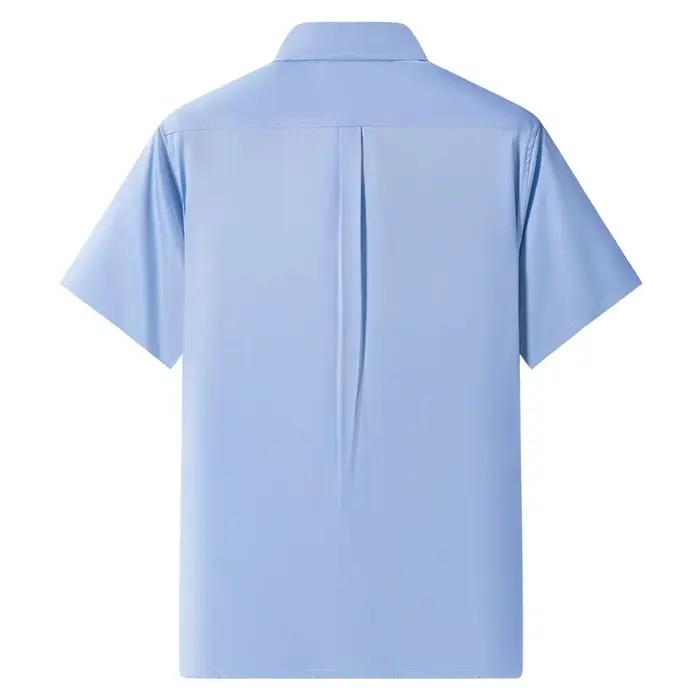 Chemises anti-déformables pour hommes Chemises provoqué à manches courtes pour hommes Slim Fit Camis