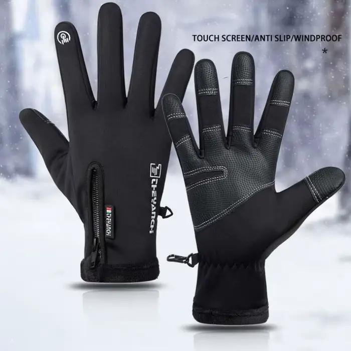 Gants de moto thermiques doublés sourire, gants d'équitation de moto, écran tactile, imperméables, n