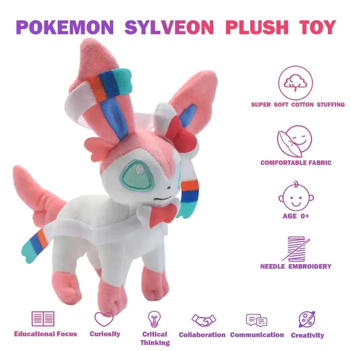 Peluche douce Leafeon Vaporeon Glaceon SylLion Espeon Umbreon Vaporeon SylLion, jouet à collectionne