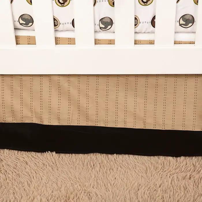 Parure de lit brodée pour nouveau-né, 3 pièces, ensemble de draps pour berceau de pépinière, thème d