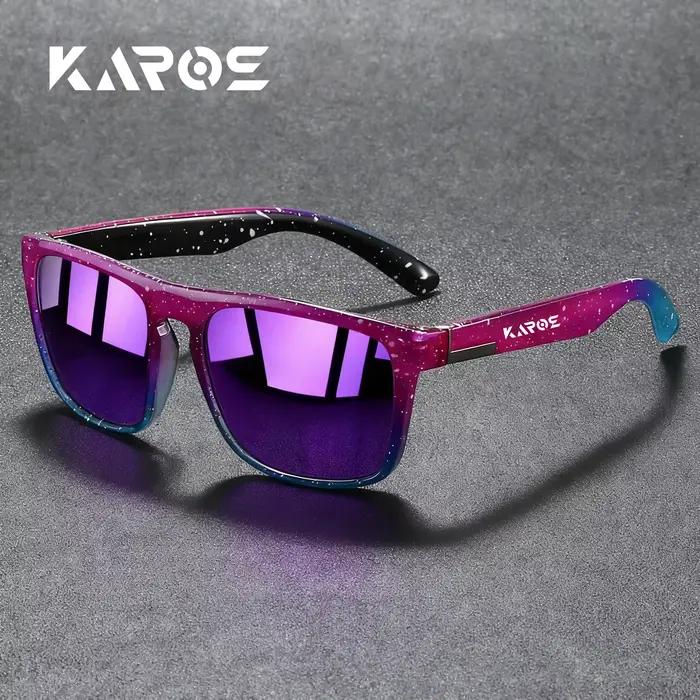 KAROS Lunettes de soleil polarisées de style rétro avec filtre UV400, construction durable pour homm
