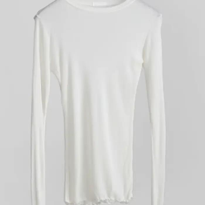 T-shirt uni à manches longues pour femmes, de haute qualité, élastique, basique, décontracté, Sexy,