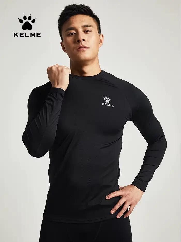 KELME – collants de Compression à manches longues pour hommes, maillot de sport, Football, Fitness,