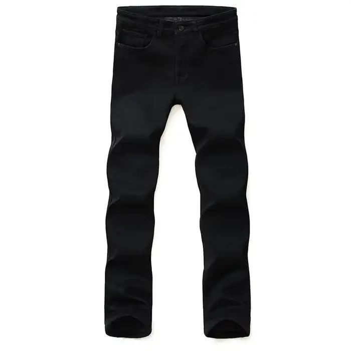Printemps automne hommes classique marque de mode jean Homme homme doux Stretch noir Biker Masculino
