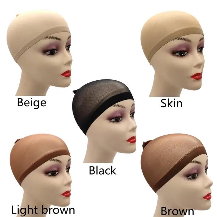 2 pièces/sac bas supérieur bonnet de perruque filet pour tissage de cheveux filets de perruque noir
