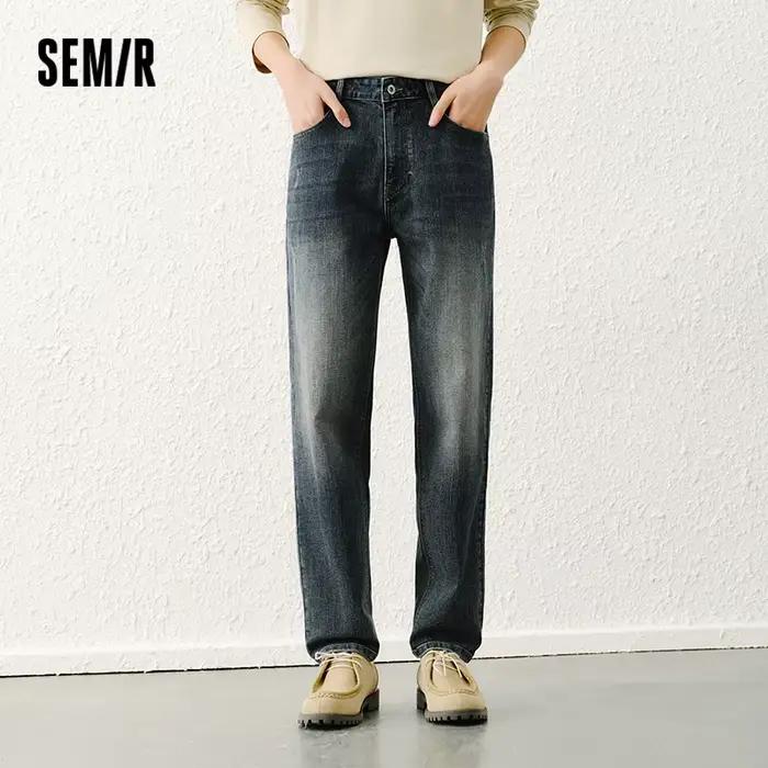 Semir jean hommes printemps modèle Vintage en détresse jambe droite trajet basique polyvalent décont
