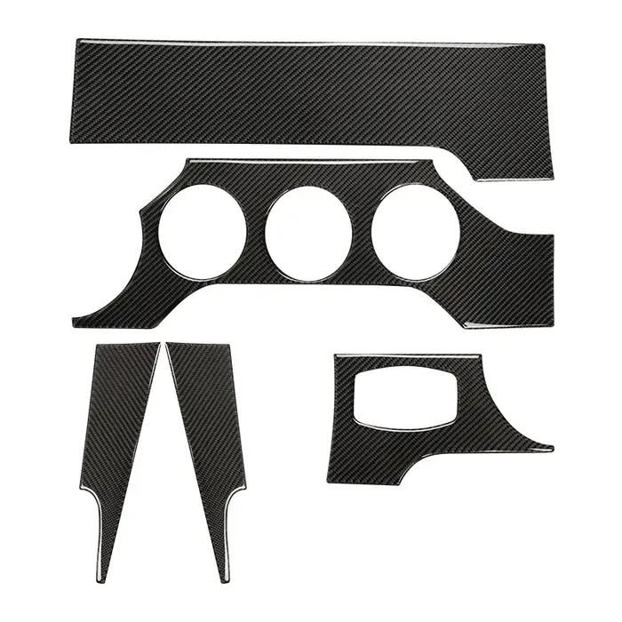 Accessoires pour Ford Mustang GT 2015-2021, revêtement de tableau de bord intérieur en fibre de carb