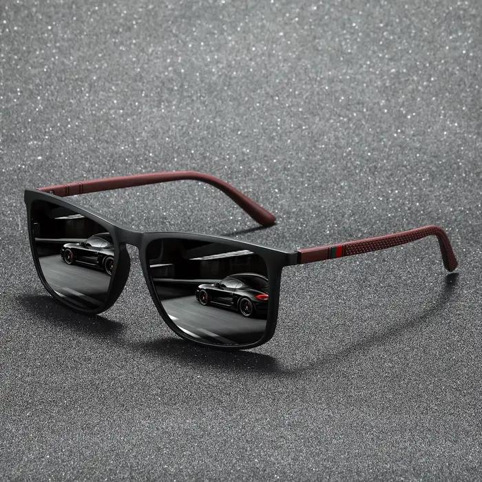 Lunettes de soleil polarisées carrées 2023, Anti-éblouissement, pour fête d'été, vacances, voyage, c