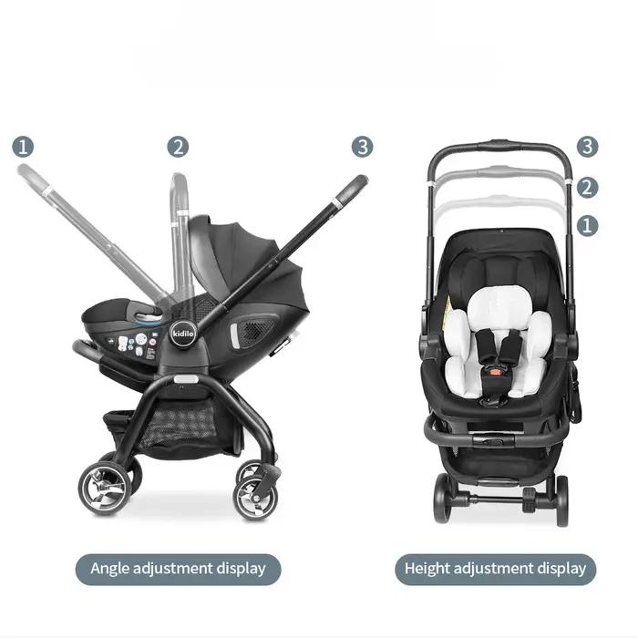 Poussette multifonction 3 en 1 pour bébé, siège de sécurité pour enfant, panier de couchage portable
