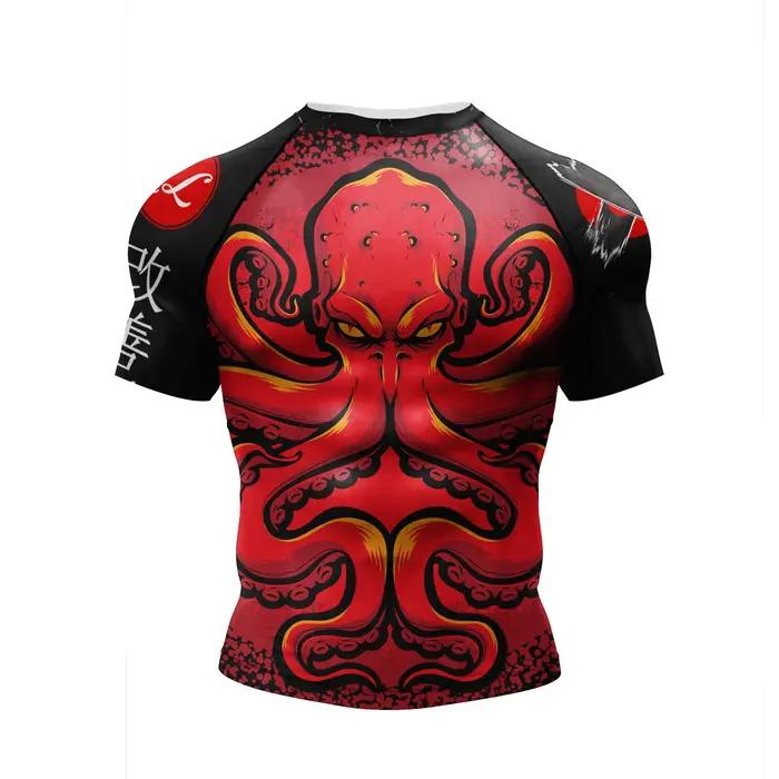 2023 Nouveau No gi Bjj Chemises jiu jitsu kickboxing Entraînement Rashguard Polyester Spandex Compre