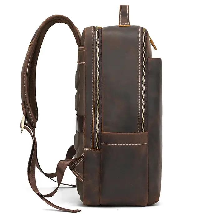 2025 nouveautés sac à dos en cuir pour voyage hommes mâle en cuir de vachette pochette d'ordinateur