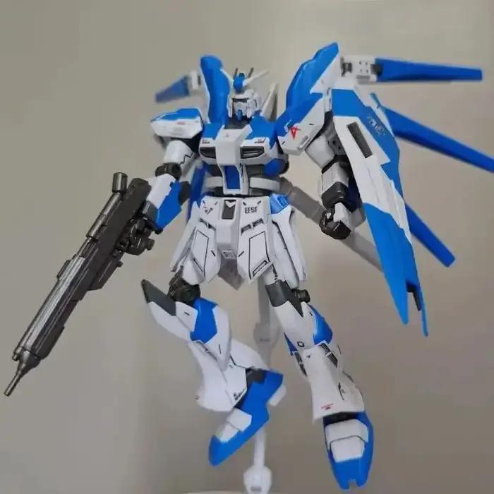 HG 1/144 RX-93-ν2 hi-ν Mech, Kits de modèles d'assemblage, figurines d'action Hi Nu, décoration de b