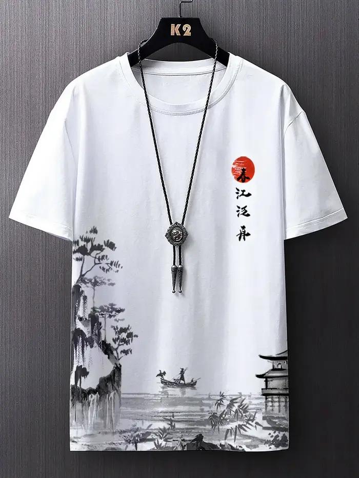 T-shirt de sport respirant à séchage rapide pour hommes, impression 3D, Anime de rue en plein air, H