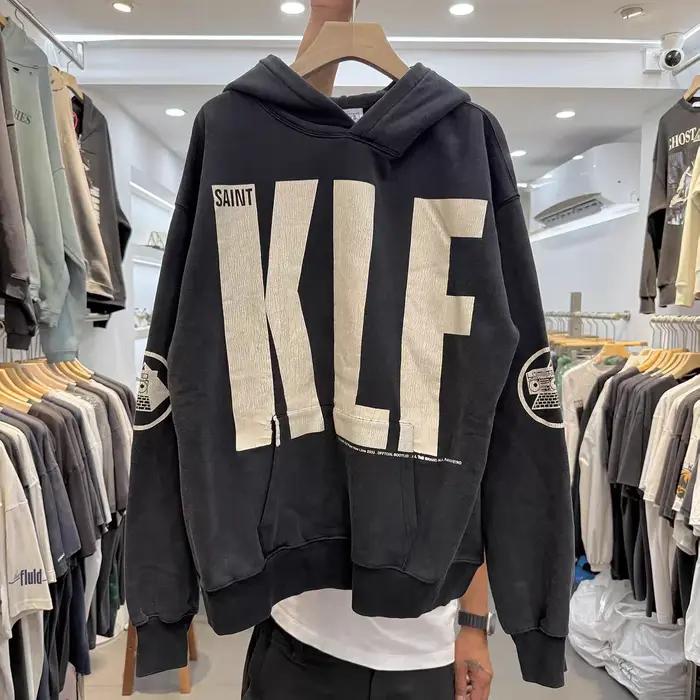 Joli délavé noir Saint KLF exposition limitée sweat à capuche hommes femmes haute qualité Streetwear