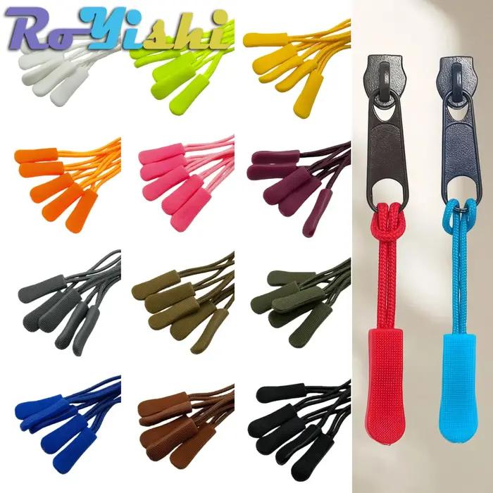Lot de 10/100 tirettes de fermeture éclair colorées de remplacement, rallonges de cordon pour sacs à