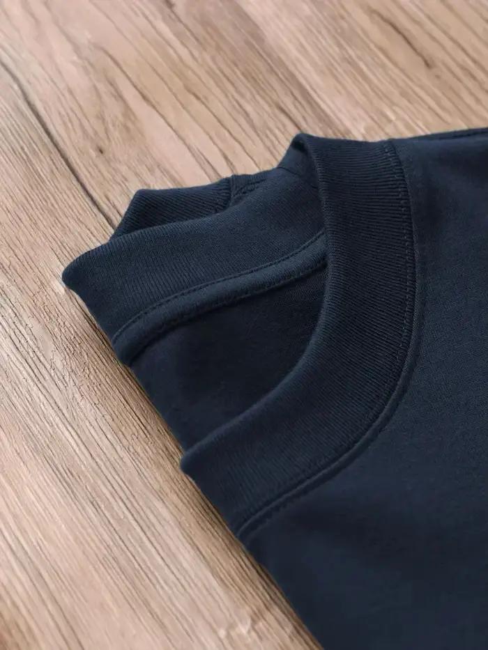 T-shirt d'été en pur coton pour hommes, décontracté, ample, imprimé requin, sport, col rond, manches