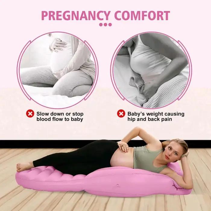 Matelas gonflable multifonctionnel de coussin de lit de maternité avec trou pour la maman enceinte t