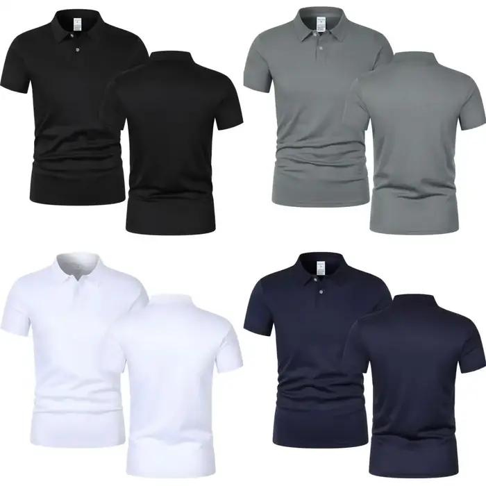 Polo de couleur unie ultra-léger pour hommes, chemise respirante à séchage rapide, anti-transpiratio