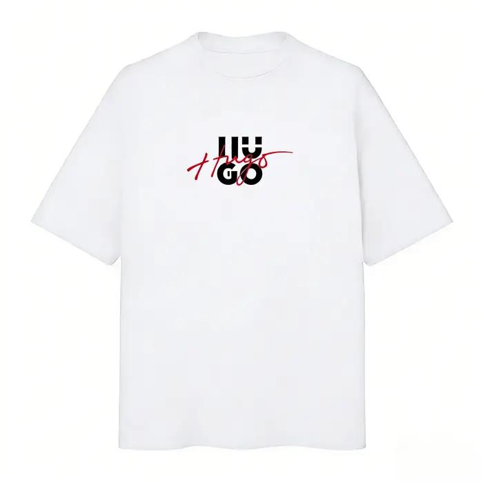 T-shirt Homme Décontracté Ample à Manches Courtes en Coton Pur, Tendance Rétro Haut de Gamme Personn
