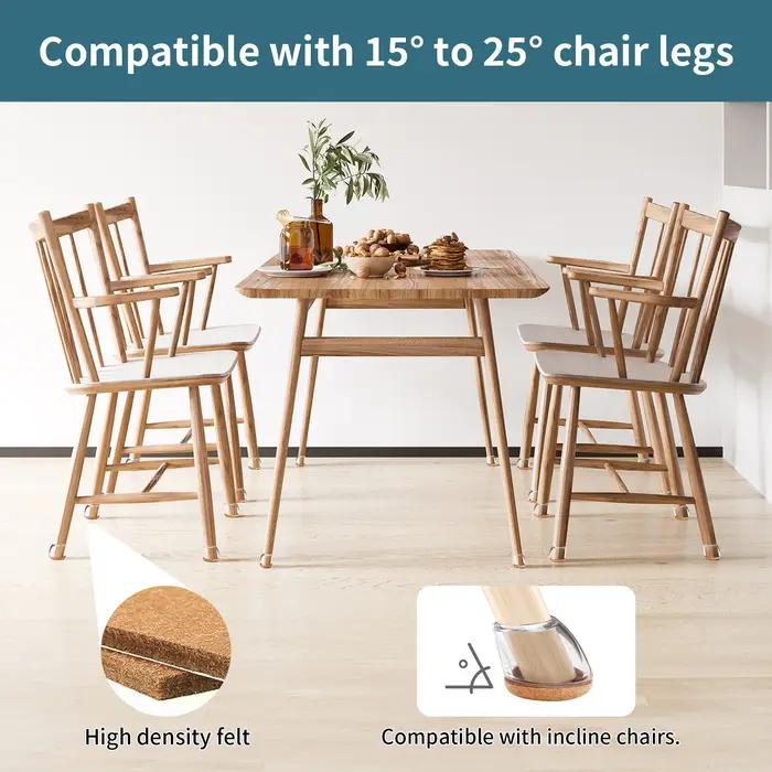 Protecteurs de sol pour pieds de chaise, 16 pièces, couvre-pieds de chaise en Silicone pour 15 ~ 25