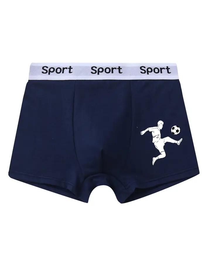 5 pièces mixtes garçons sous-vêtements 8-14 ans doux respirant couleur unie confortable joueur de fo