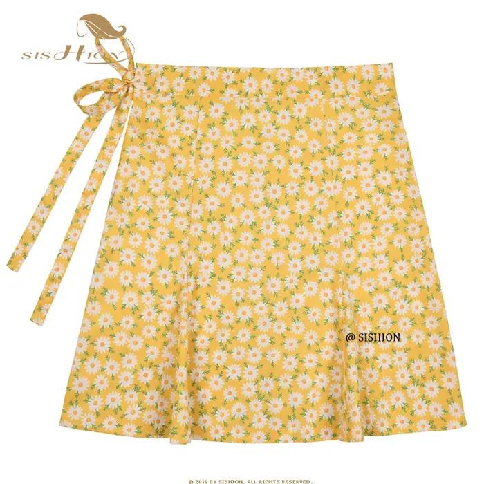 SISHION 2025 été plage Daisy Sarong jupe florale SS0015 Y2K multi-poches femmes vêtements Sexy jupe